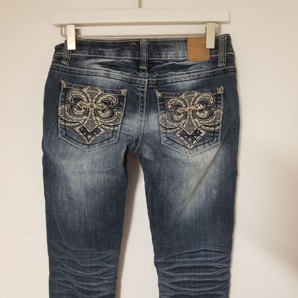 Red camel size 5 juniors teens wide stitch distressed grunge pants - Picture 13 of 13